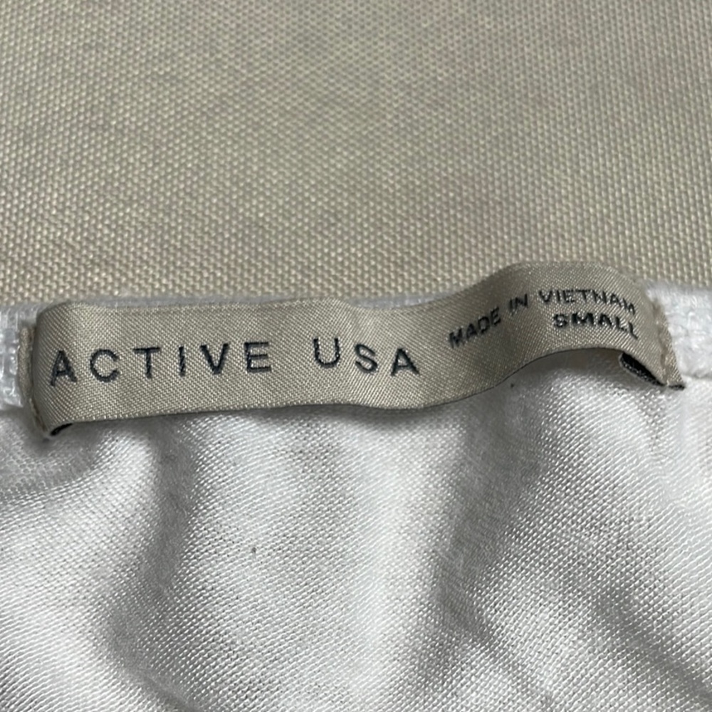 ACTIVE USA White Ruched Women's Top - Picture 7 of 8